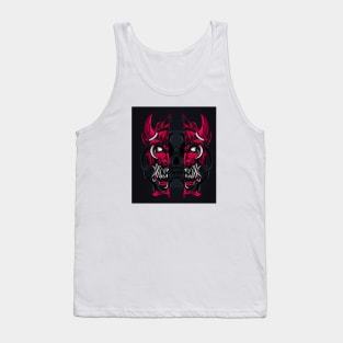 Summon the Darkness : Limited Edition Satan Skull Logo - Perfect for Halloween Shirts & Stickers! Tank Top